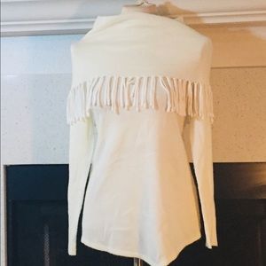 THML White Fringe Sweater (S)